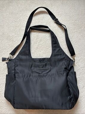 Jewell Everyday Black Convertible Large Tote with Detachable Strap